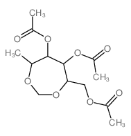 [6-acetyloxy-7-(acetyloxymethyl)-4-methyl-1,3-dioxepan-5-yl] acetate结构式