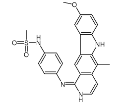 N-[4-[(9-methoxy-5-methyl-6H-pyrido[4,3-b]carbazol-1-yl)amino]phenyl]methanesulfonamide结构式