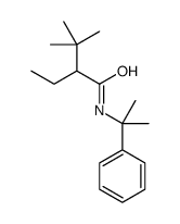 2-ethyl-3,3-dimethyl-N-(2-phenylpropan-2-yl)butanamide结构式