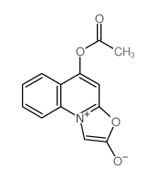 5-acetyloxy-[1,3]oxazolo[3,2-a]quinolin-10-ium-2-olate结构式