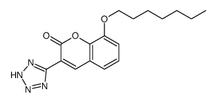 8-heptoxy-3-(2H-tetrazol-5-yl)chromen-2-one Structure