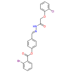 4-[(E)-{[(2-Chlorophenoxy)acetyl]hydrazono}methyl]phenyl 2-bromobenzoate结构式