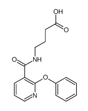 4-[(2-phenoxypyridine-3-carbonyl)amino]butanoic acid结构式