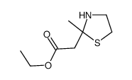 ethyl 2-(2-methyl-1,3-thiazolidin-2-yl)acetate结构式