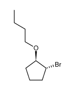 (1R,2R)-1-bromo-2-butoxycyclopentane结构式