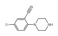 1-(4-溴-2-氰基苯基)哌嗪结构式