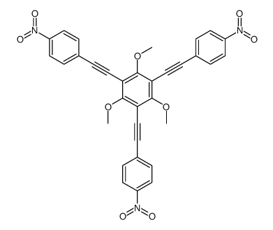 1,3,5-trimethoxy-2,4,6-tris[2-(4-nitrophenyl)ethynyl]benzene Structure