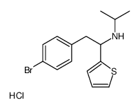 N-[2-(4-bromophenyl)-1-thiophen-2-ylethyl]propan-2-amine,hydrochloride结构式