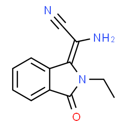 Acetonitrile, amino(2-ethyl-2,3-dihydro-3-oxo-1H-isoindol-1-ylidene)-, (2Z)- (9CI)结构式