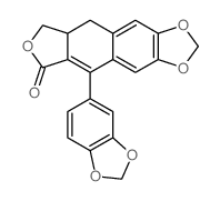 5-(1,3-benzodioxol-5-yl)-8a,9-dihydro-8H-[2]benzofuro[6,5-f][1,3]benzodioxol-6-one Structure