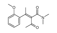 2-acetyl-3-(2-methoxyphenyl)-N,N-dimethylbut-2-enamide Structure