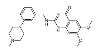 6,7-dimethoxy-2-[3-(4-methyl-piperazin-1-yl)-benzyl-amino]-1H-quinazolin-4-one Structure