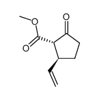 trans-5-Ethenyl-cyclopentan-2-on-carbonsaeuremethylester结构式