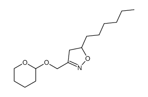 5-hexyl-3-(((tetrahydro-2H-pyran-2-yl)oxy)methyl)-4,5-dihydroisoxazole Structure