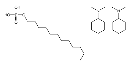 dodecyl dihydrogen phosphate, compound with N,N-dimethylcyclohexylamine (1:2)结构式