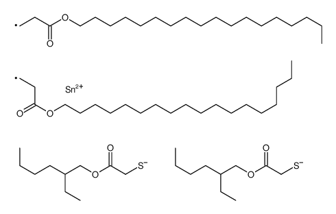 2-ethylhexyl 10-ethyl-4,4-bis[3-(octadecyloxy)-3-oxopropyl]-7-oxo-8-oxa-3,5-dithia-4-stannatetradecanoate Structure