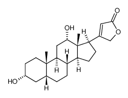 3α,12α-dihydroxy-5β,14α-card-20(22)-enolide结构式