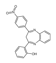 2-[2-(4-nitrophenyl)-2,3-dihydro-1H-1,5-benzodiazepin-4-yl]phenol结构式
