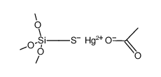 mercury(II) (trimethoxysilyl)methanethiolate acetate Structure