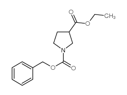 1-Cbz-吡咯烷-3-羧酸乙酯结构式