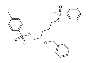 (2S)-2-(benzyloxy)-1,5-bis(para-toluenesulfonyloxy)pentane结构式