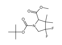 N-tert-butoxycarbonyl-4,4-difluoro-3,3-dimethylproline methyl ester结构式