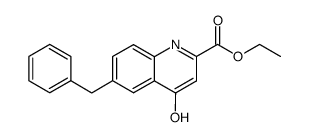 6-benzyl-4-hydroxy-quinoline-2-carboxylic acid ethyl ester Structure