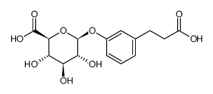 dihydro-m-coumaric acid 3-O-β-D-glucuronide结构式