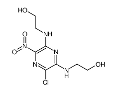 2-[[5-chloro-6-(2-hydroxyethylamino)-3-nitropyrazin-2-yl]amino]ethanol结构式