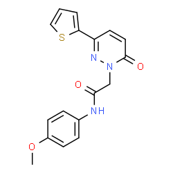 N-(4-methoxyphenyl)-2-[6-oxo-3-(thiophen-2-yl)pyridazin-1(6H)-yl]acetamide结构式