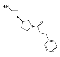 3-(3-氨基-氮杂啶-1-基)-吡咯烷-1-羧酸苄酯结构式