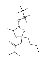 1-(5-butyl-2-((tert-butyldimethylsilyl)oxy)-3-methyl-1,4,2-oxathiazolidin-5-yl)-3-methylbutan-2-one结构式