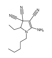 5-amino-2-ethyl-1-pentyl-2H-pyrrole-3,3,4-tricarbonitrile Structure