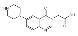 2-(4-氧代-6-(哌嗪-1-基)喹唑啉-3(4H)-基)乙酸结构式