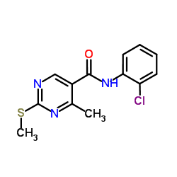 N-(2-Chlorophenyl)-4-methyl-2-(methylsulfanyl)-5-pyrimidinecarboxamide Structure