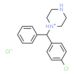 1-[(4-chlorophenyl)benzyl]piperazinium chloride结构式