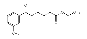 ethyl 6-(3-methylphenyl)-6-oxohexanoate结构式