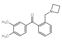 2'-AZETIDINOMETHYL-3,4-DIMETHYLBENZOPHENONE结构式