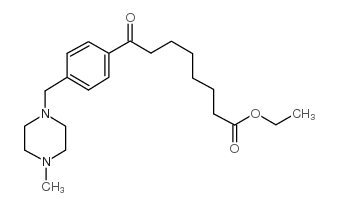 ETHYL 8-[4-(4-METHYLPIPERAZINOMETHYL)PHENYL]-8-OXOOCTANOATE Structure