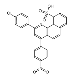 2-(p-chlorophenyl)-4-(p-nitrophenyl)-10-benzoquinolinesulfonic acid结构式