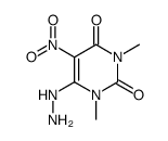 1,3-dimethyl-5-nitro-6-hydrazinouracil Structure