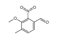 Benzaldehyde, 3-methoxy-4-methyl-2-nitro Structure