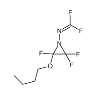 N-(2-butoxy-2,3,3-trifluoroaziridin-1-yl)-1,1-difluoromethanimine结构式