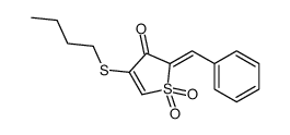 2-benzylidene-4-butylsulfanyl-1,1-dioxothiophen-3-one结构式