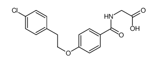 2-[[4-[2-(4-chlorophenyl)ethoxy]benzoyl]amino]acetic acid Structure