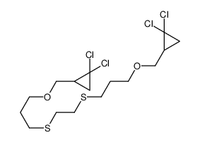 1,1-dichloro-2-[3-[2-[3-[(2,2-dichlorocyclopropyl)methoxy]propylsulfanyl]ethylsulfanyl]propoxymethyl]cyclopropane Structure