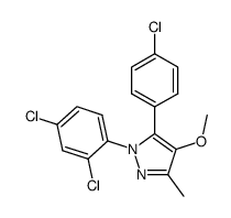 5-(4-chlorophenyl)-1-(2,4-dichlorophenyl)-4-methoxy-3-methyl-1H-pyrazole Structure