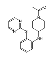 1-[4-(2-pyrimidin-2-ylsulfanylanilino)piperidin-1-yl]ethanone结构式