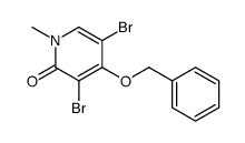 3,5-dibromo-1-methyl-4-phenylmethoxypyridin-2-one Structure