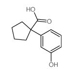 1-(3-hydroxyphenyl)cyclopentane-1-carboxylic acid structure